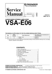 Pioneer VSA-E06 Service Manual