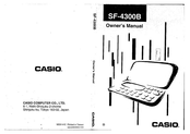 Casio SF-4300B Owner's Manual