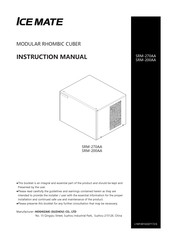 Hoshizaki ice mate SRM-270AA Instruction Manual