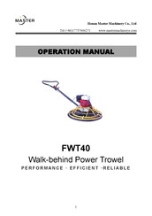 Master FWT40 Operation Manual
