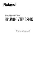 Roland HP 2800G Owner's Manual