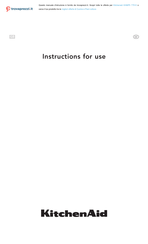 KitchenAid KHMP5 77510 Instructions For Use Manual