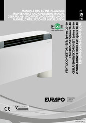 Eurapo ESTECH-ESTECH/AF Maintenance And Operation Manual