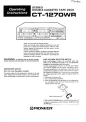 Pioneer CT1270WR Operating Instructions Manual