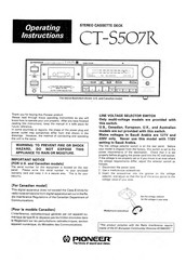 Pioneer CT-S507R Operating Instructions Manual