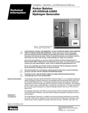 Parker Balston A915000JA-LI555 Installation, Operation And Maintenance Manual