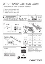 Inventronics OPTOTRONIC OT Wi 35/220-240/1A0 NFC CA L Quick Start Manual