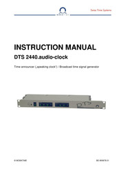 Mobatime DTS 2440.audio-clock Instruction Manual