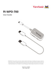 ViewSonic PJ-WPD-700 User Manual