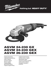 Milwaukee AGVM 24-230 GX Original Instructions Manual
