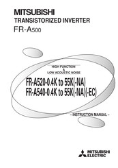 Mitsubishi Electric FR-A540-5.5K-NA Instruction Manual