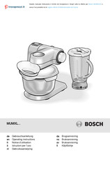 Bosch MUMXL20 Operating Instructions Manual