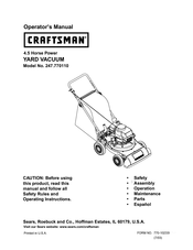 Craftsman 247.770110 Operator's Manual