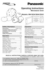 Panasonic NN-S543 Operating Instructions Manual
