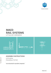 Maco HS Profine PremiDoor 76 PVC Assembly Instructions Manual