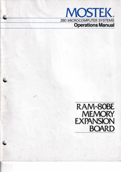 Mostek RAM-80BE Operation Manual