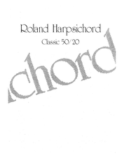 Roland Harpsichord Cassic 20 Manual
