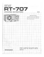 Pioneer RT-707 Manuals