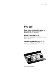 Sony PVE-500 Operating Instructions Manual