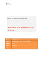 Anderson Oper-SRB Operation Manual