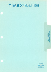 Timex 108 Manual