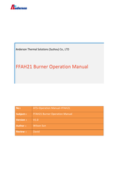 Anderson FFAH21 Operation Manual