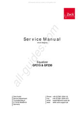 Zeck Audio GF230 Service Manual