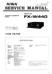 Aiwa FX-W440 Service Manual