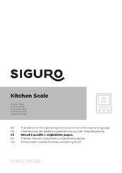 SIGURO SGR-SC-K420B Operating Instructions Manual