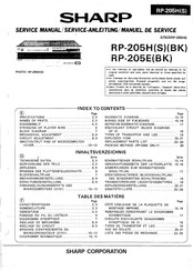 Sharp RP-205E Service Manual