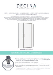 decina PREZZO PRSSANG900C Installation Manual