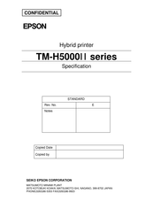 Epson TM-H5000II series Manual