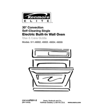 Sears Kenmore ELITE 911.49009 Use & Care Manual