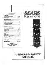 Sears Kenmore 73611 Use, Care, Safety Manual