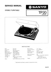 Sanyo TP20 Service Manual