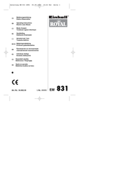 Einhell Royal EM 831 Operating Instructions Manual