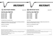 VOLTCRAFT VC1008 Important Notes