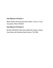 Black & Decker TR1278TRMC Use And Care Manual