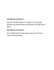 Sony PS-LX310BT Operating Instructions Manual