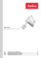 Amica MDT 1015 Operating Instructions Manual