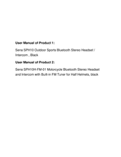Sena SPH10H-FM-01 User Manual