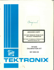 Tektronix 791AD Instruction Manual