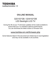 Toshiba 32W153*DB Online Manual