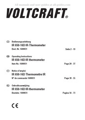 VOLTCRAFT IR 650-16D Operating Instructions Manual