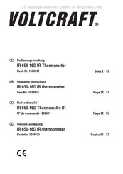 VOLTCRAFT 1600031 Operating Instructions Manual
