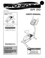 Sears PRO-FORM SR 20 User Manual