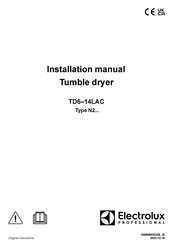 Electrolux Professional TD6 14LAC Installation Manual