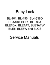 Baby Lock imagine wave BLE3ATW Service Manual