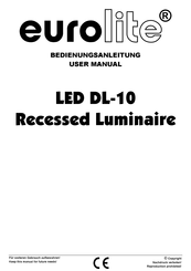 EuroLite LED DL-10 Recessed Luminaire User Manual