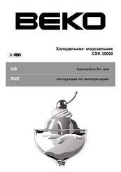 Beko CSK 35000 Instructions For Use Manual